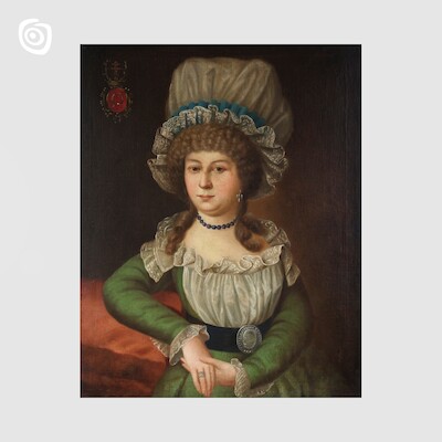Portret Teodozji  z Cisowskich Chełmickiej herbu Nałęcz, miejscowość nieznana, XVIII - XIX w.