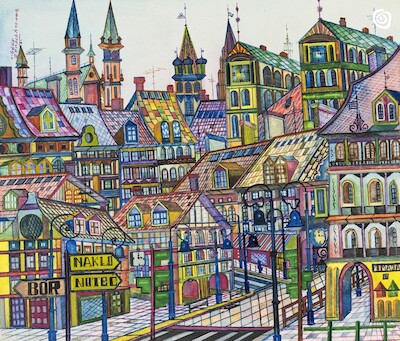 Bez tytułu ["Miasto - ulica Majowa"], Zygmunt Warczygłowa, 1979 r.