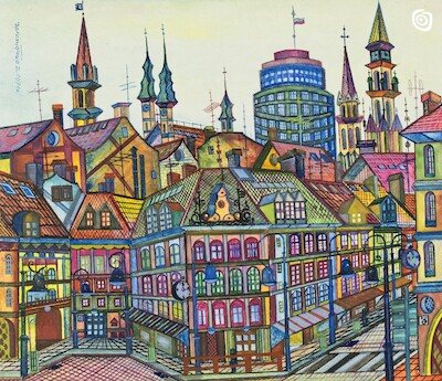 Bez tytułu ["Miasto - Okrąglak"], Zygmunt Warczygłowa, 1979 r.