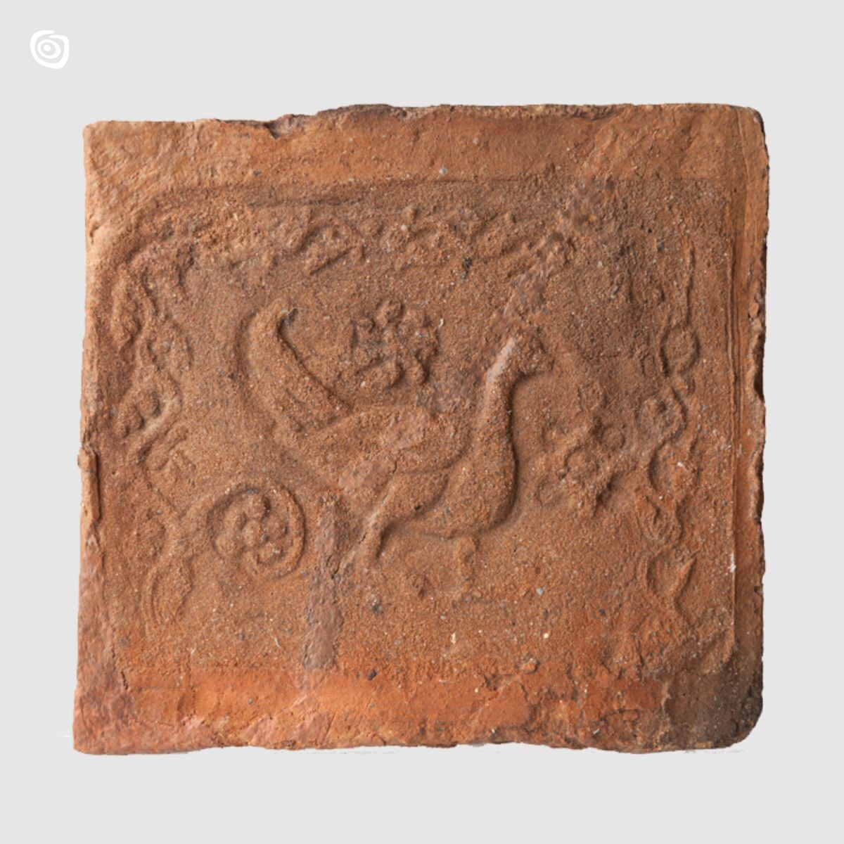 Płytka ceramiczna - Ptak, Gniezno, wczesne średniowiecze