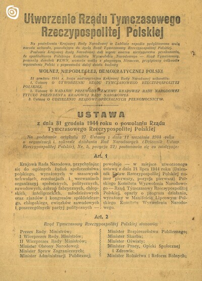 Dokument - Ulotka, Warszawa, 1944 r.