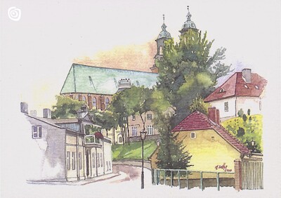 Pocztówka graficzna, Gniezno, 2000 r.