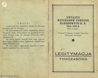 Dokument - Legitymacja tymczasowa, Gniezno, 1936 r.