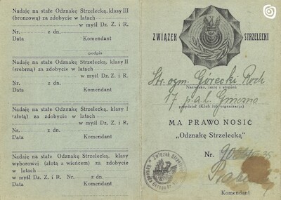 Dokument - Legitymacja, Gniezno, 1935 r.