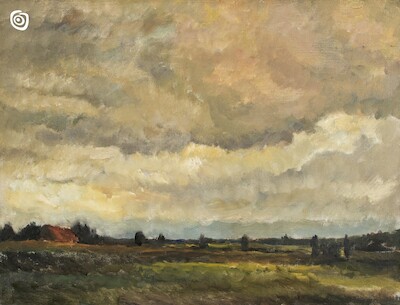 "Pejzaż z chmurami", Józef Durczak, 1978 r.