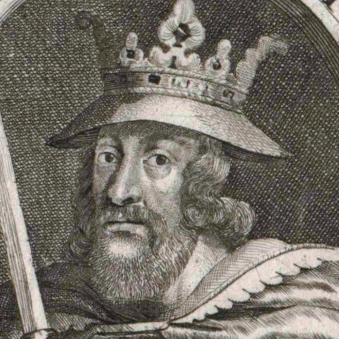 Gorm, pierwszy przedstawiciel dynastii Jelling. Źródło: domena publiczna.